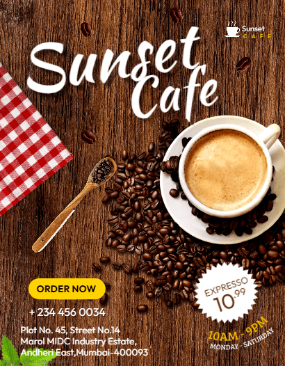 Image Containing A Banner Which Shows The Offer On Coffee