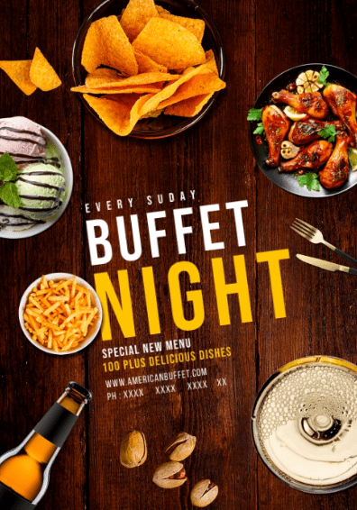 Image Containing A Banner Which Shows The Offer On Buffet Night